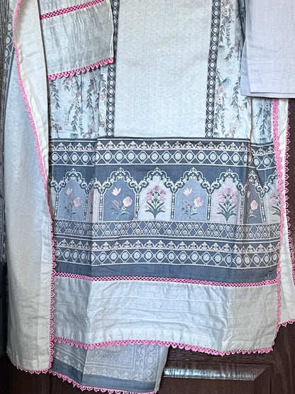 Printed Cotton Salwar kameez with dupatta and pant