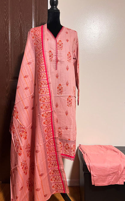 Bin Saeed Printed Lawn Ensemble - Elegance in Every Stitch