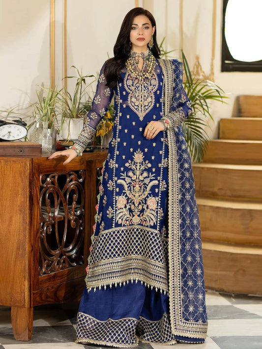 Imrozia Designer Embroidered Chiffon Salwar Kameez - Pre-Order Opulence