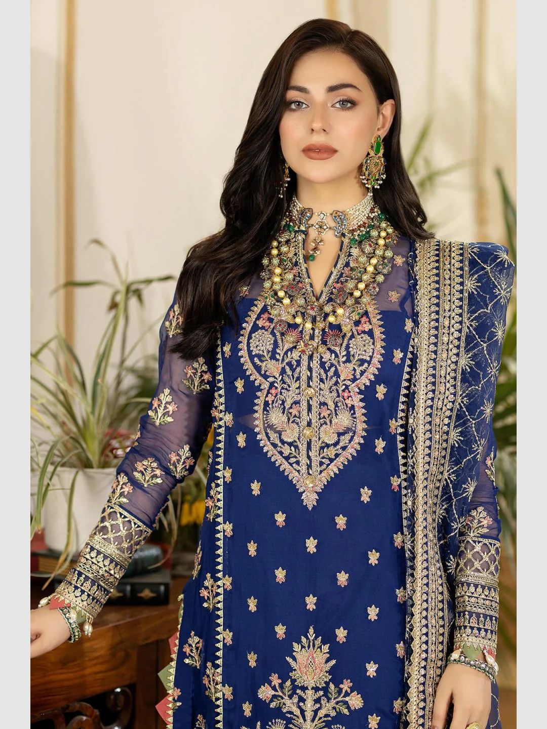 Imrozia Designer Embroidered Chiffon Salwar Kameez - Pre-Order Opulence