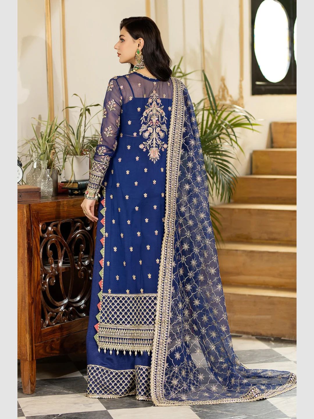 Imrozia Designer Embroidered Chiffon Salwar Kameez - Pre-Order Opulence