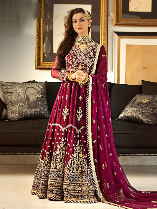 Asim Jofa Designer Chiffon Embroidered