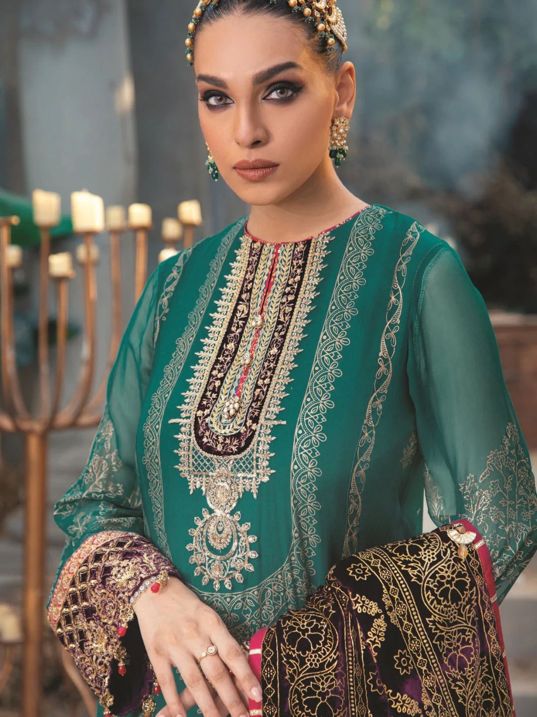 Anayah Designer Embroidered Velvet Salwar Kameez